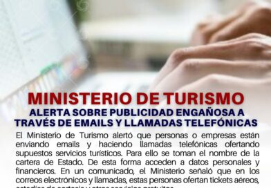 Ministerio de Turismo alerta sobre publicidad engañosa a través de emails y llamadas telefónicas